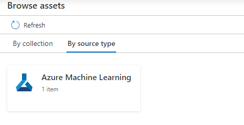 Azure 机器学习源类型的屏幕截图。