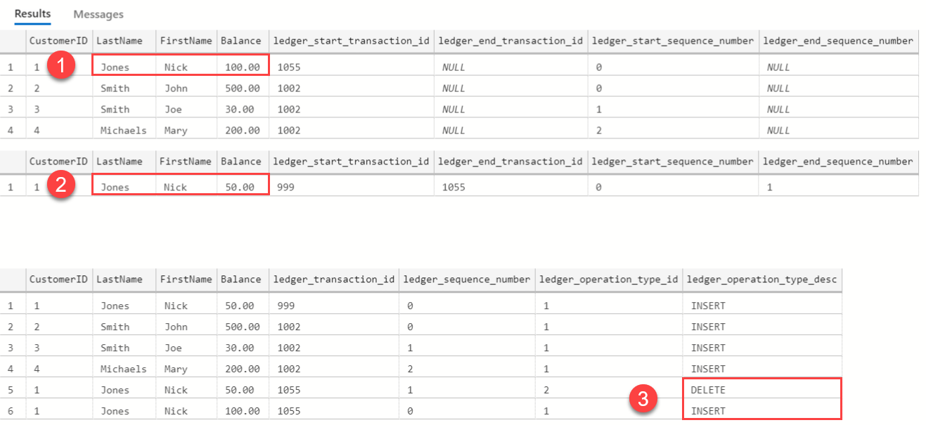 Screenshot that shows ledger table example 3.