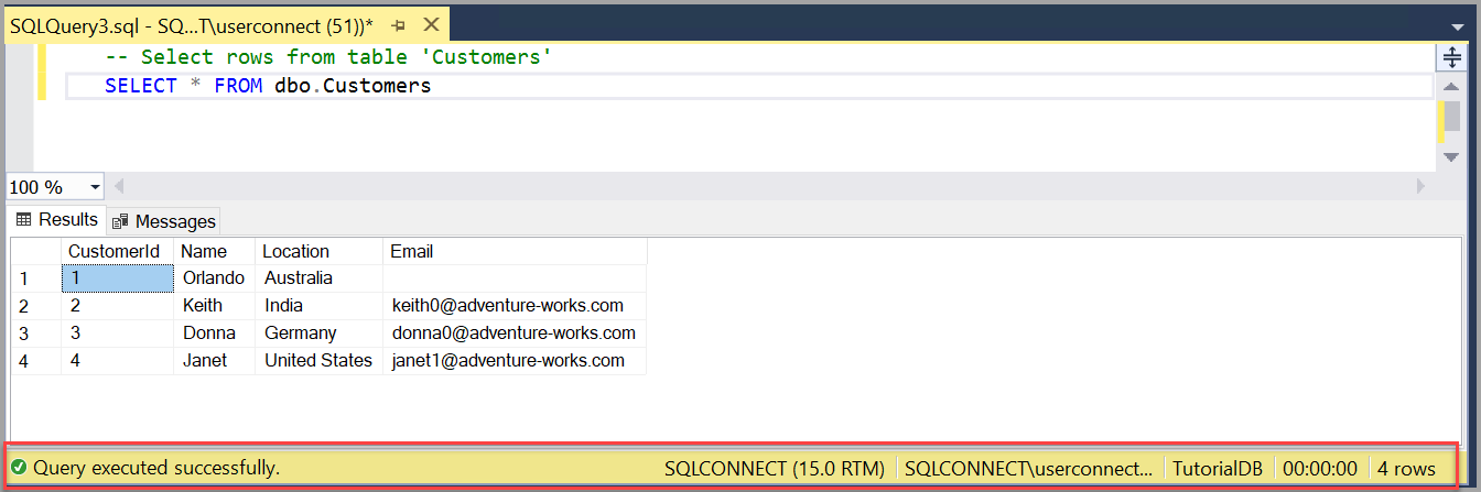 连接属性的屏幕截图。
