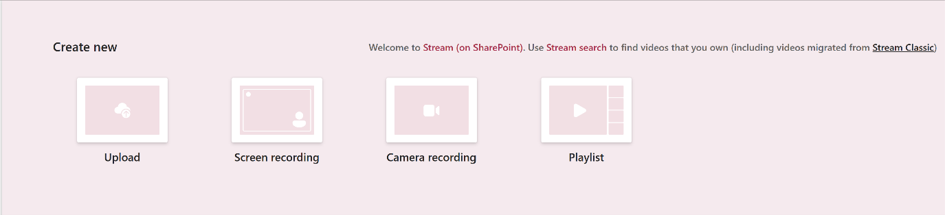 从“开始”页Stream创建播放列表。