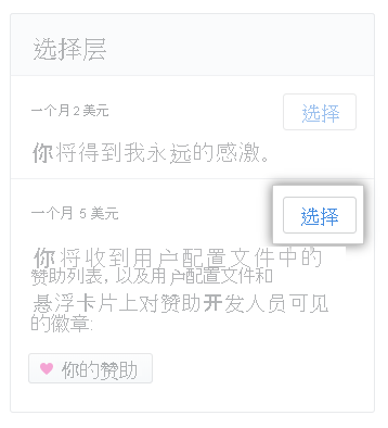 屏幕截图显示赞助层。