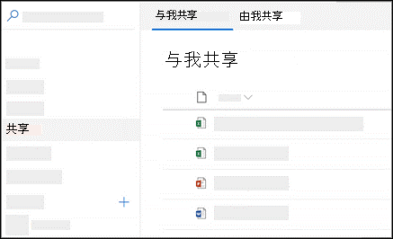 OneDrive 提供了一种查找用户已发起或接受共享的文件的方法；在左侧导航窗格中，选择“共享”。