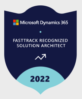 FastTrack 认可的解决方案架构师的徽章。
