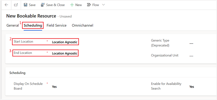 Screenshot of the locations set as Location Agnostic.