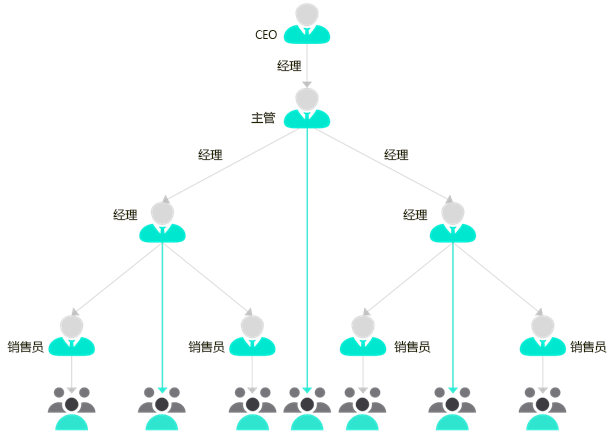 组织分层安全功能图表。