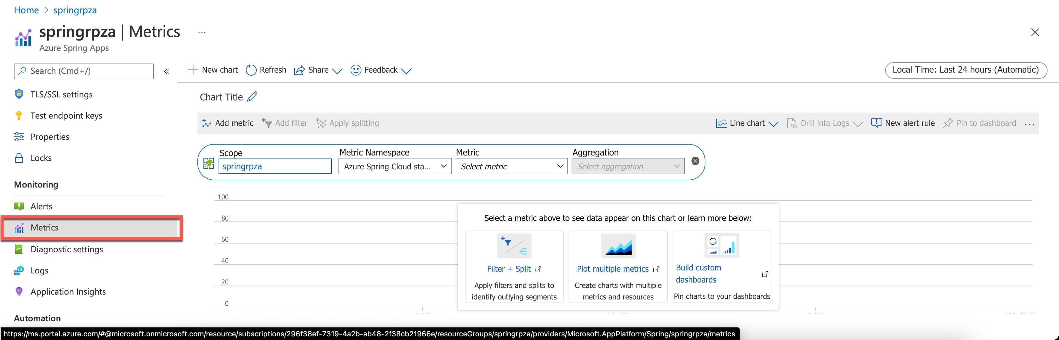 显示指标的屏幕截图。