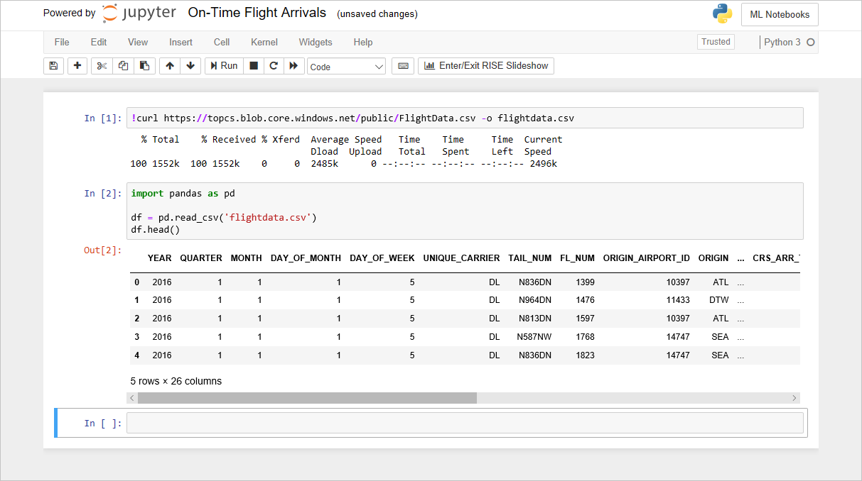 The FlightData notebook.