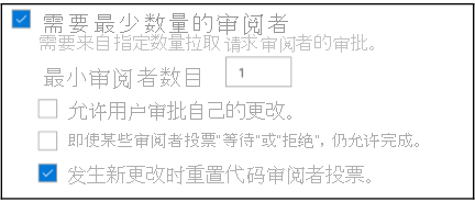 需要最少数量的审阅者。