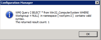 实例计数为 1 的结果的屏幕截图。