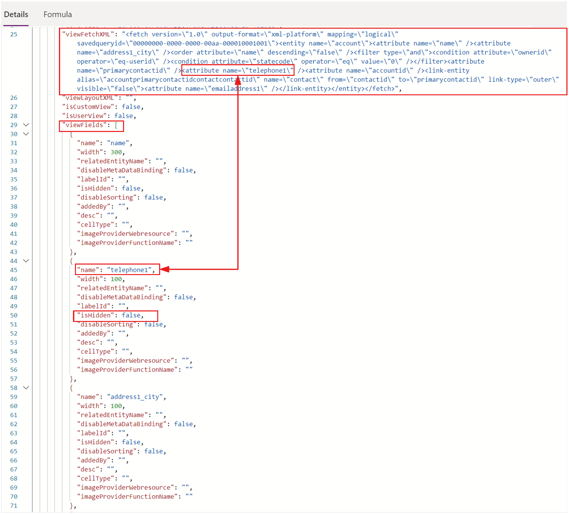 显示快速查找搜索示例的屏幕截图。