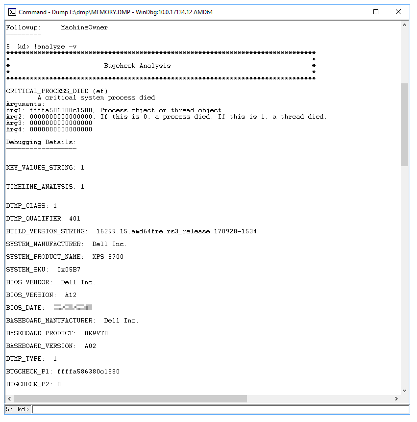 详细 bug 检查分析示例的屏幕截图。