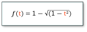 f (t) 等于 1 减平方根 1 减 t 平方的公式