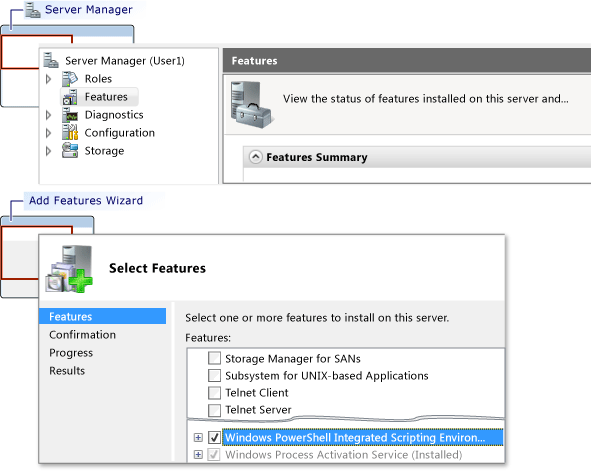 使用服务器管理器添加 PowerShell