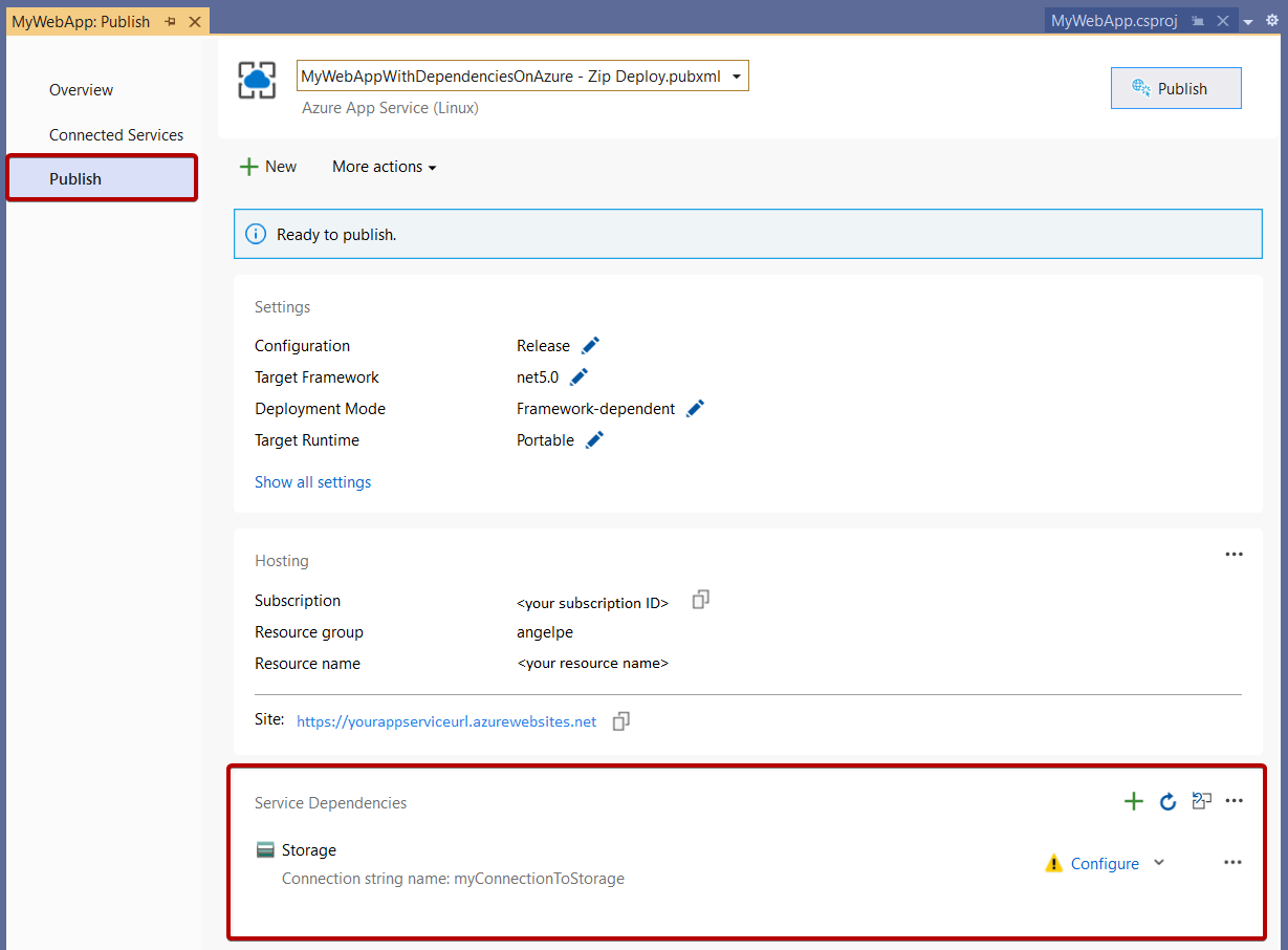 发布过程中的依赖项