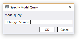New data model query dialog box.