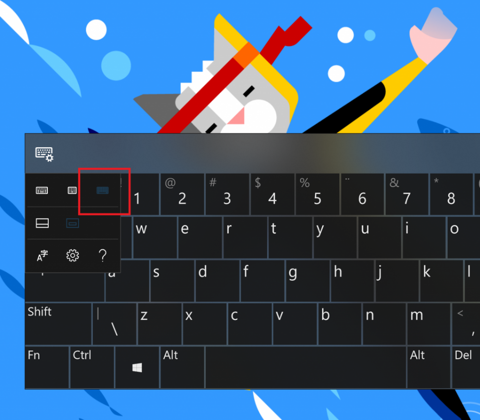 更多触摸键盘符号。