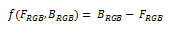 相减混合效果的数学公式。