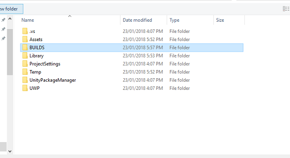 Create Builds Folder