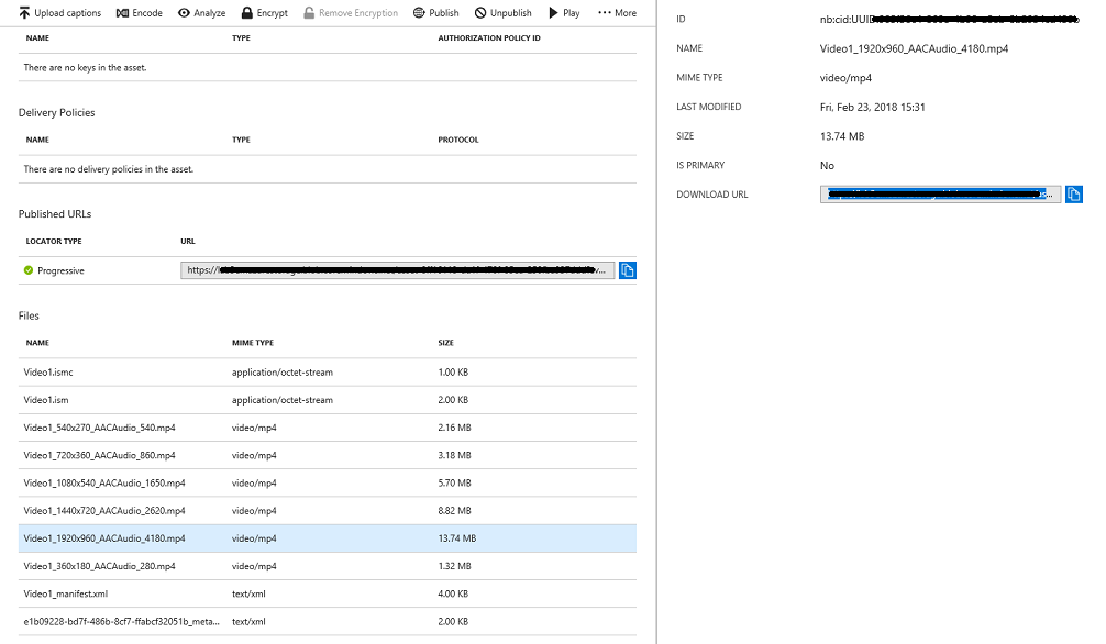 Screenshot of the Microsoft Azure Files section.