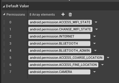 Set Android permissions