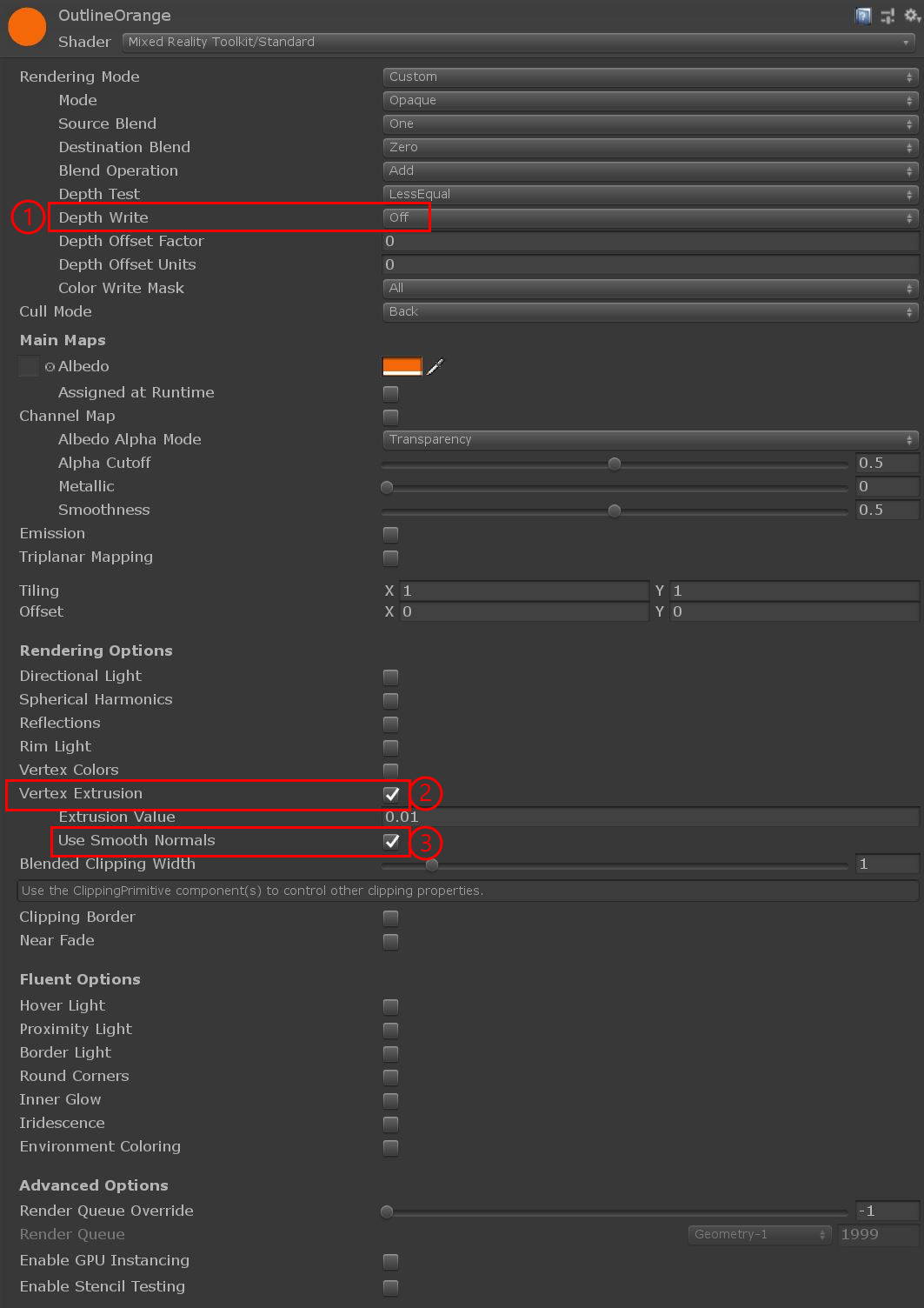 Mesh Outline Material