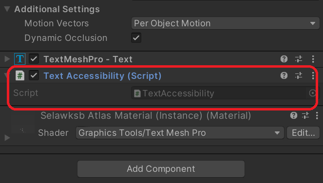 Text Accessibility Script