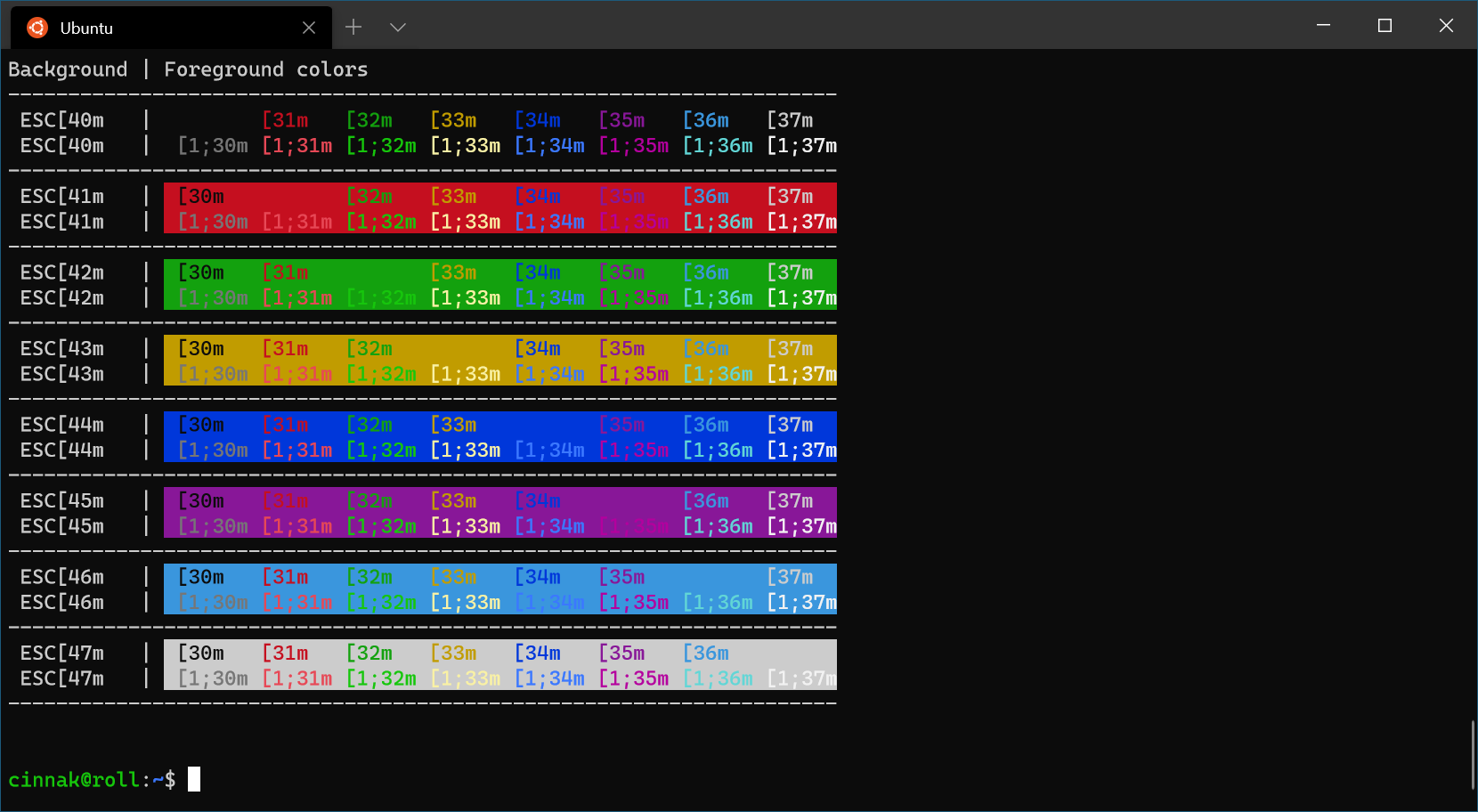 Windows 终端 Campbell 配色方案