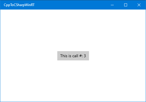 C++/WinRT Windows calling into a C# component screenshot