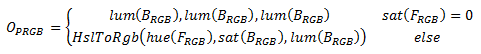 色调混合效果的数学公式。