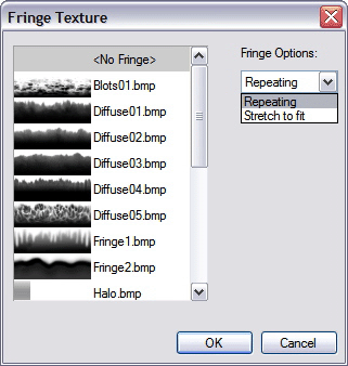Expression Graphics Designer 的边缘纹理对话框的屏幕截图。