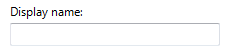 带有“显示名称”标签的文本框的屏幕截图 