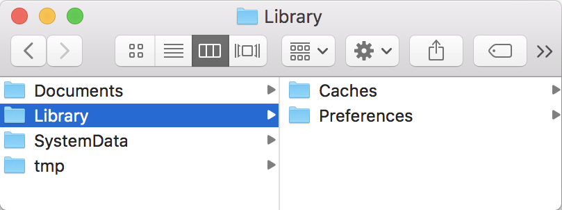 This screenshot shows the directory structure in a Finder window