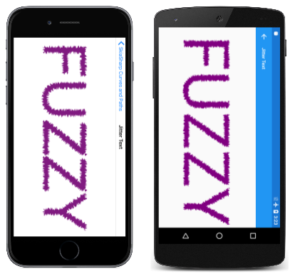 JitterText 页面的三倍屏幕截图