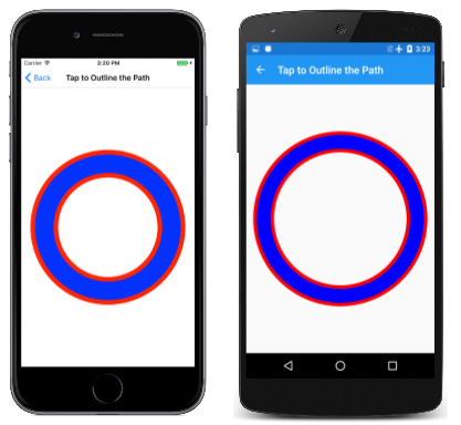 “点击以勾勒路径轮廓”概述页面的三倍屏幕截图