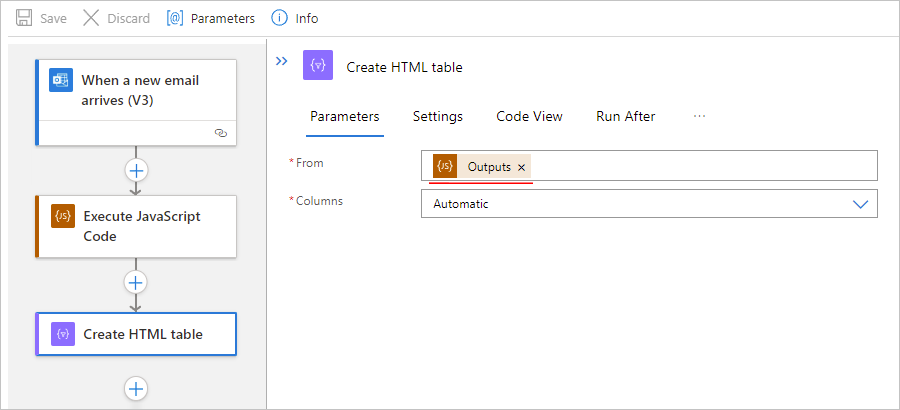 顯示已完成標準邏輯應用程式工作流程的螢幕快照。