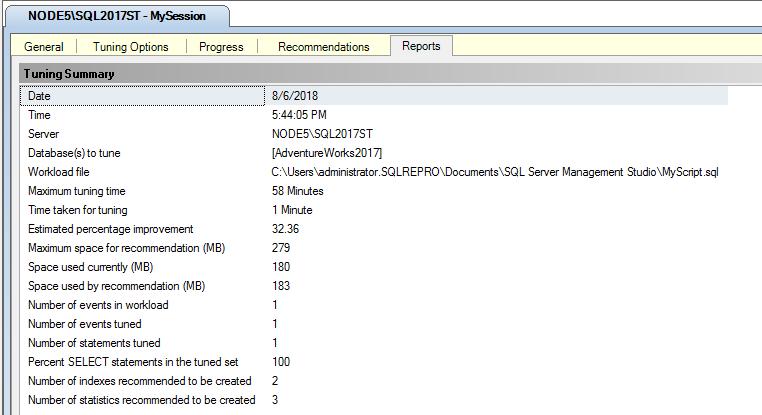DTA 調校摘要截圖。
