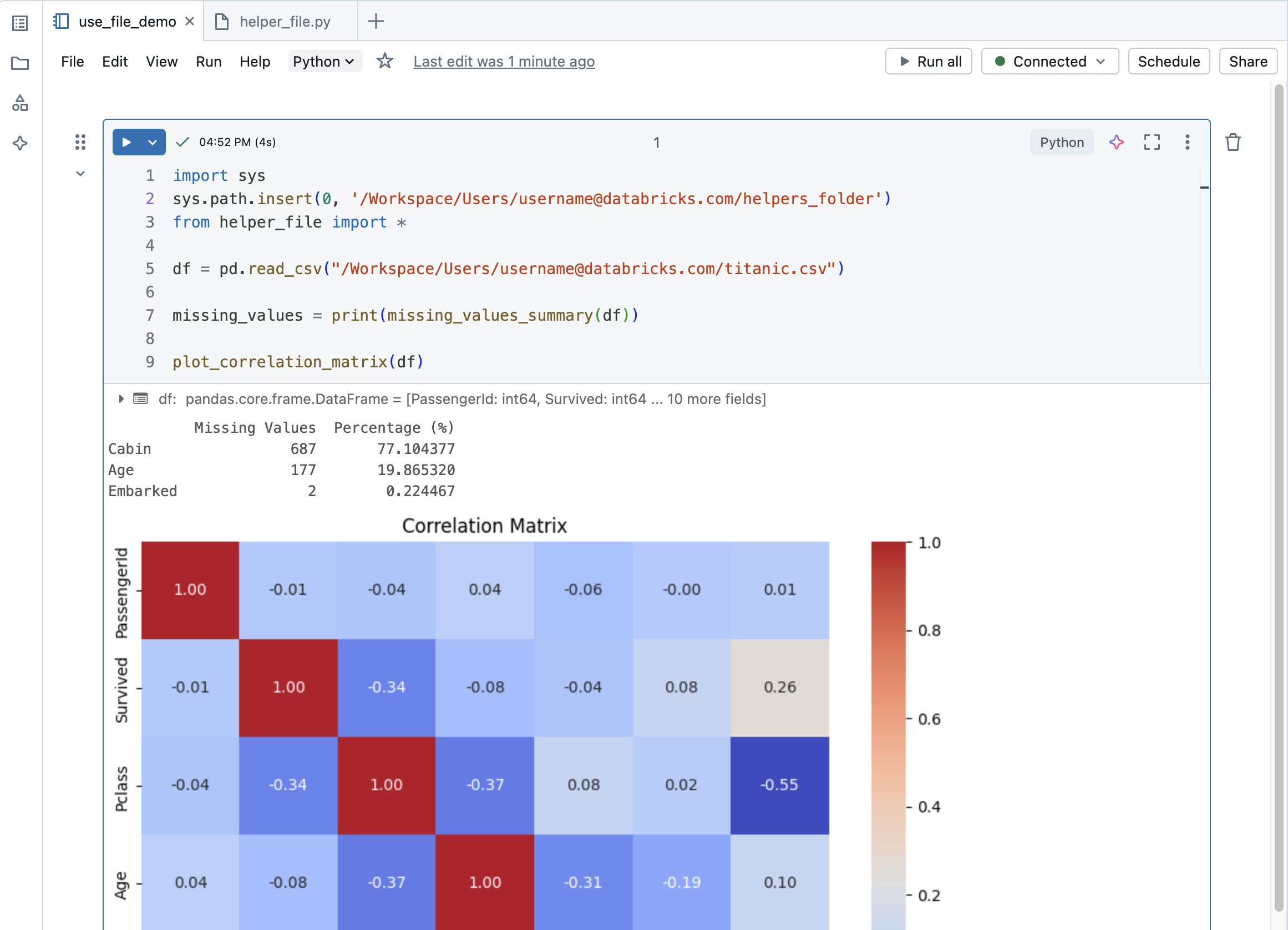 將檔案從另一個資料夾匯入筆記本。