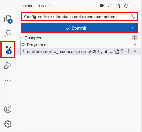 螢幕擷取畫面:顯示 GitHub Codespace 和已開啟的 Program.cs 檔案。