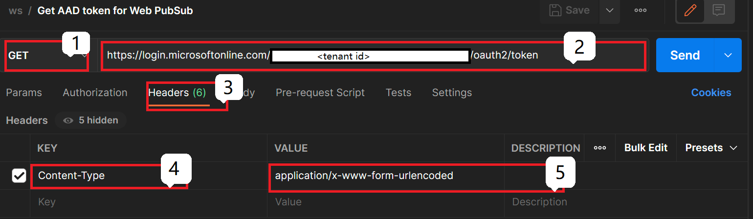 Screenshot of the basic info using postman to get the token.