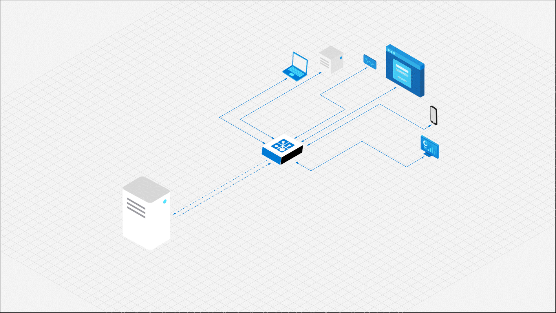 GIF of application server pushing data to connected client.