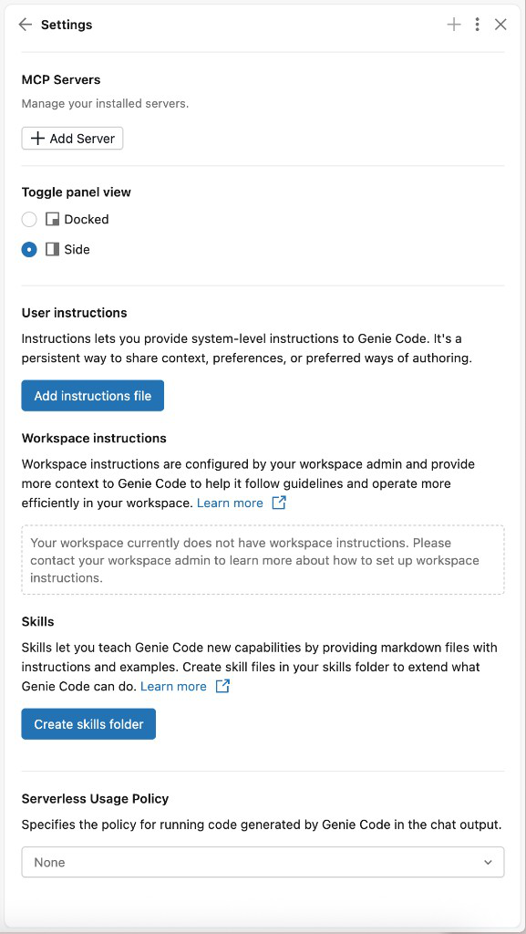 具有選項的 [助理聊天] 窗格功能表。