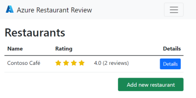 本教學課程中建置之範例網站的螢幕快照。