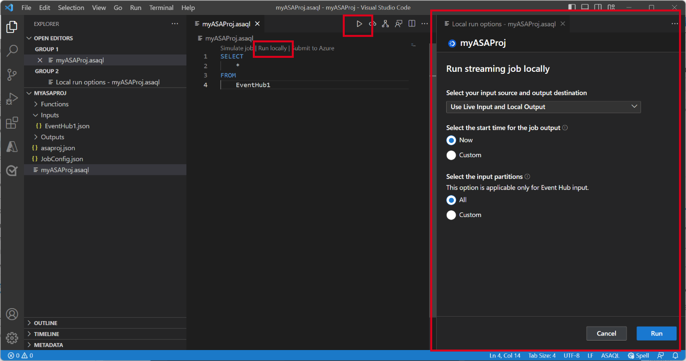 Screenshot of VSCode extension selecting 