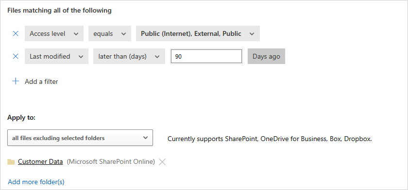 受限資料政策。