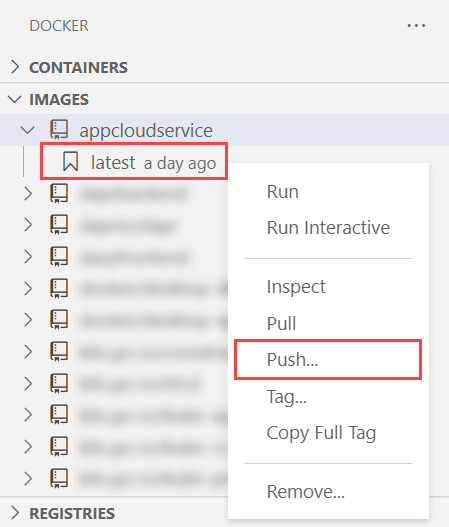 Visual Studio Code：Docker - 推送映像