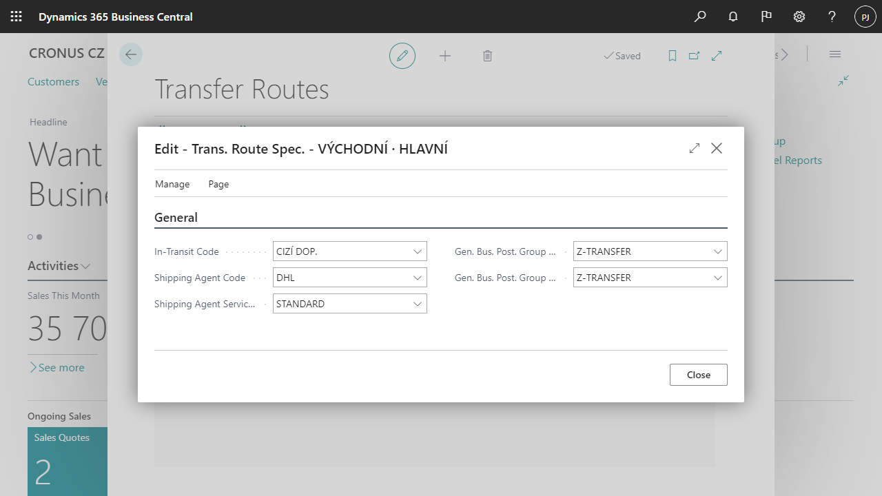 Trans. Route Spec.