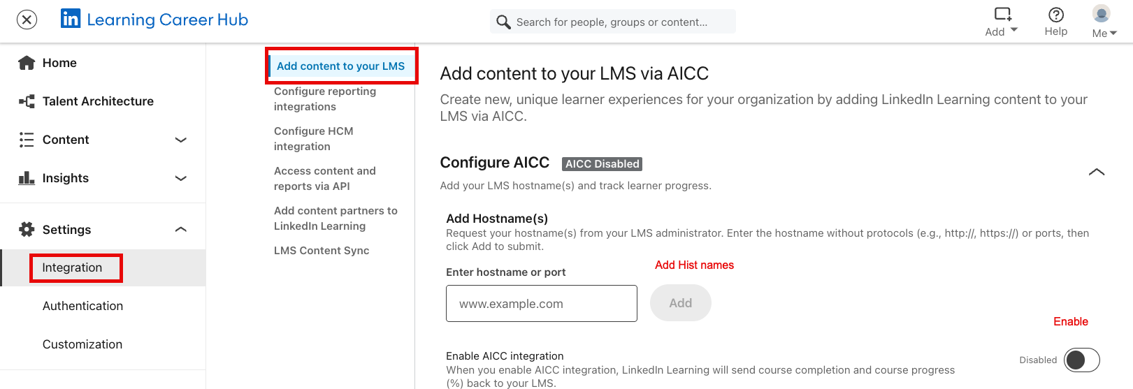 linkedin-learning-add-host-name-screen