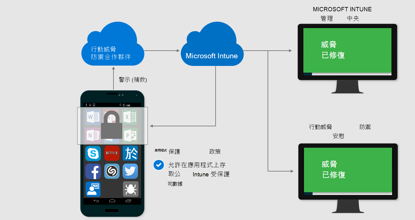 顯示已授與Mobile Threat Defense 存取權的影像