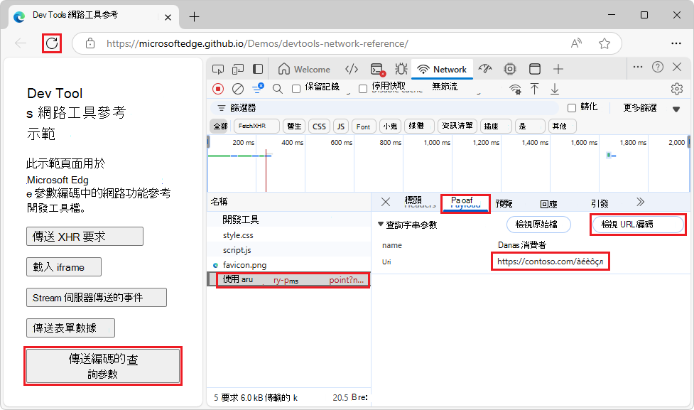 查詢字串參數以解碼字元顯示