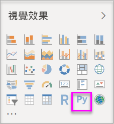 顯示 [視覺效果] 中 [Python] 選項的螢幕擷取畫面。